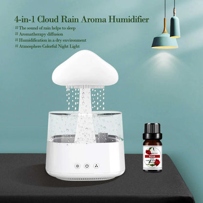 4-in-1 Cloud Rain Aroma Humidifier4-in-1 Cloud Rain Aroma HumidifierThe sound of rain helps to sleepAromatherapy diffusionHumidification in a dry environmentAtmosphere Colorful Night LightNew StrangHousehold Itemsahomeahome-1 Cloud Rain Aroma Humidifier