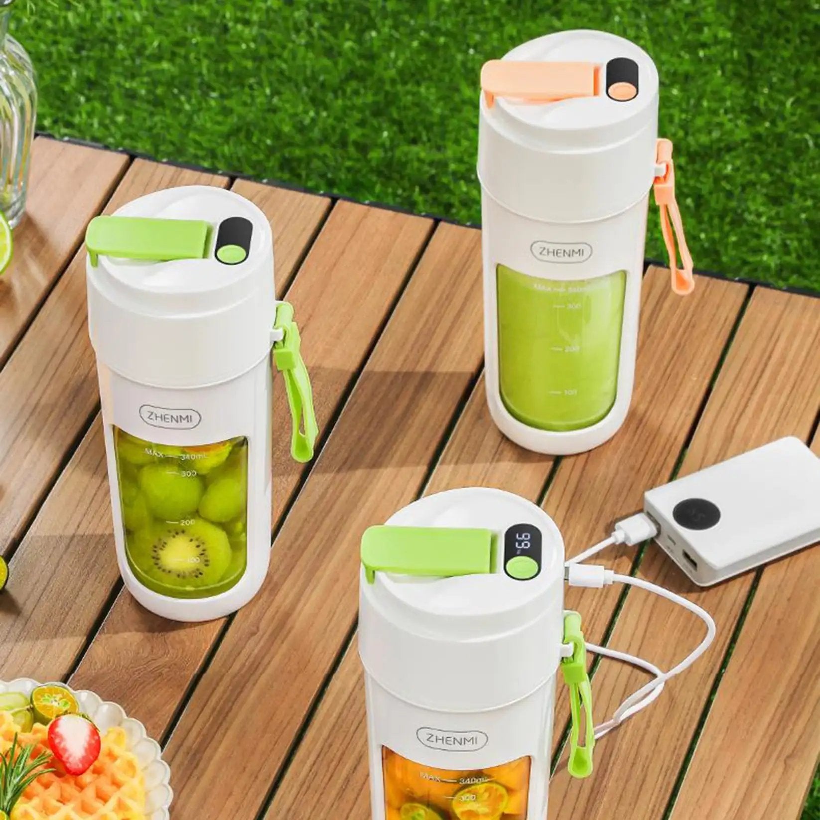 ZHENMI Portable Juice Cup,Wireless Fresh Squeezed Cup,Fresh juicer,go