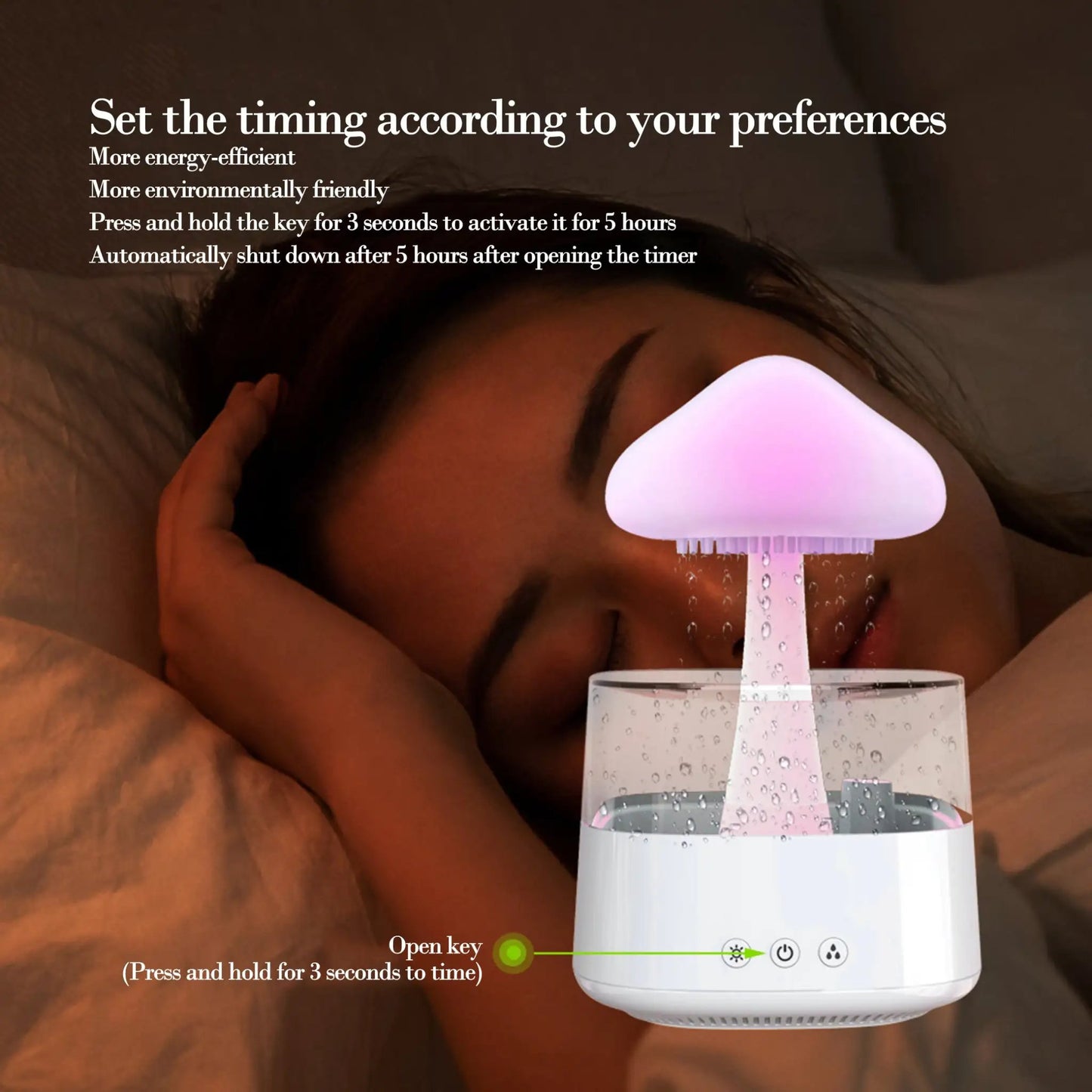 4-in-1 Cloud Rain Aroma Humidifier4-in-1 Cloud Rain Aroma Humidifier
The sound of rain helps to sleepAromatherapy diffusionHumidification in a dry environmentAtmosphere Colorful Night LightNew StrangHousehold Itemsahomeahome-1 Cloud Rain Aroma Humidifier