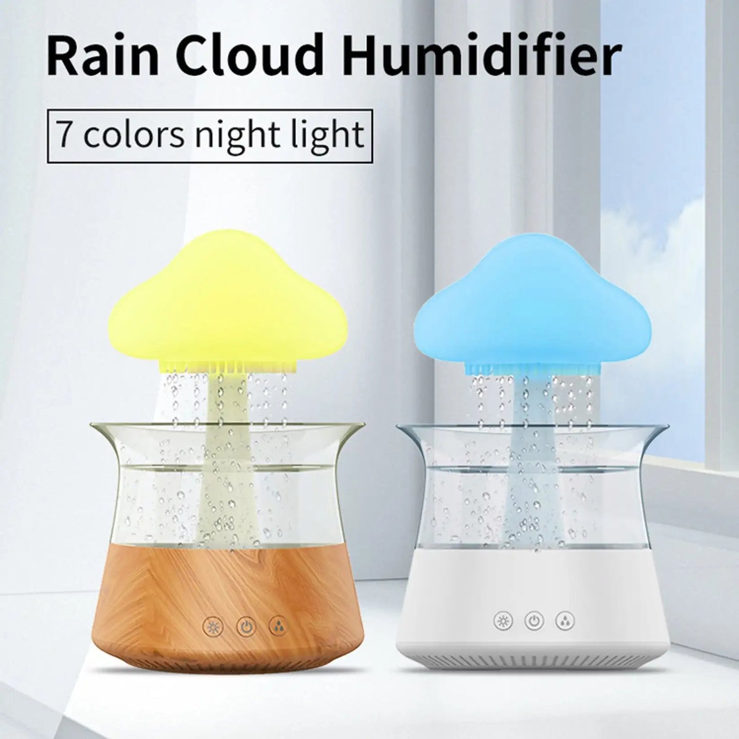 4-in-1 Cloud Rain Aroma Humidifier4-in-1 Cloud Rain Aroma Humidifier
The sound of rain helps to sleepAromatherapy diffusionHumidification in a dry environmentAtmosphere Colorful Night LightNew StrangHousehold Itemsahomeahome-1 Cloud Rain Aroma Humidifier