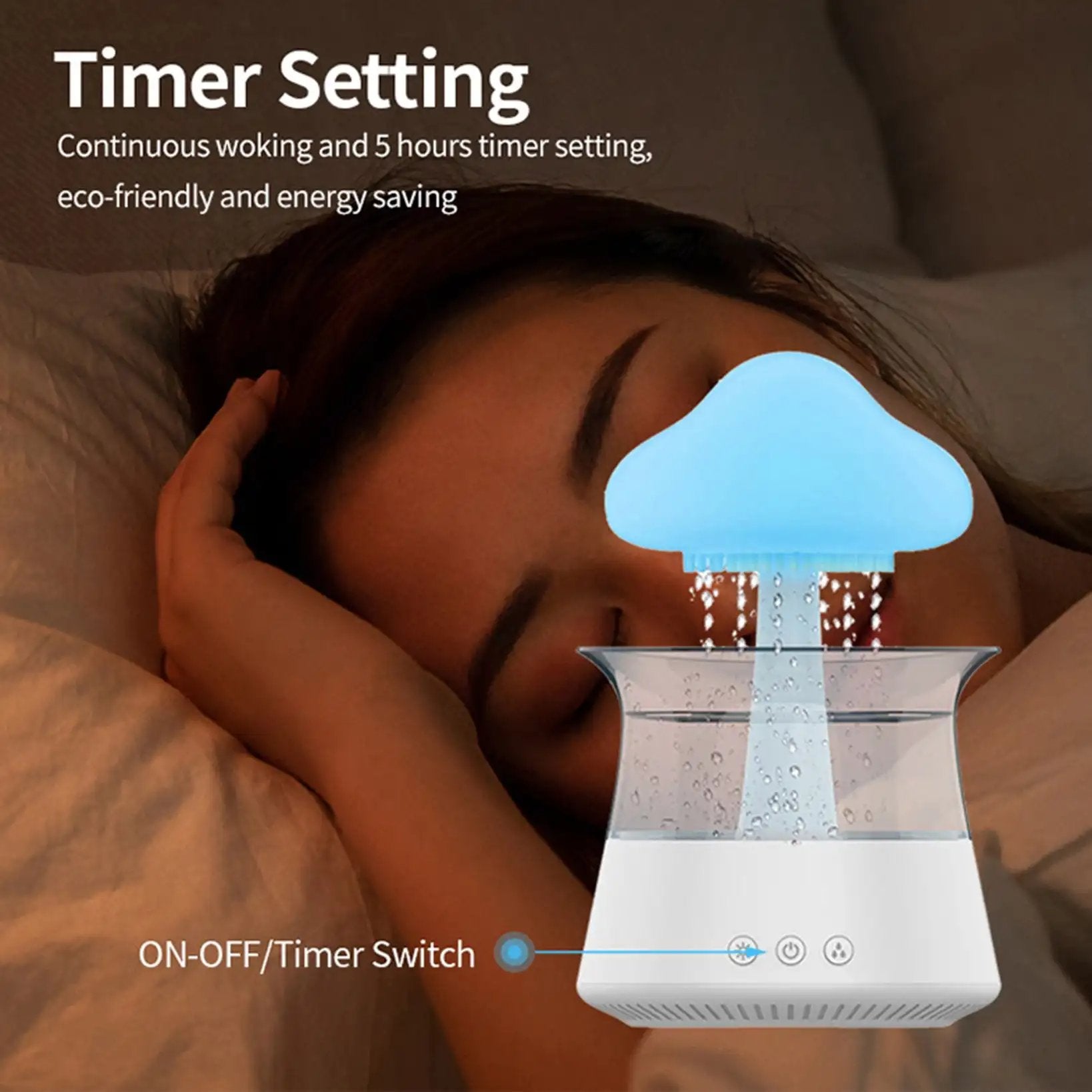 4-in-1 Cloud Rain Aroma Humidifier4-in-1 Cloud Rain Aroma Humidifier
The sound of rain helps to sleepAromatherapy diffusionHumidification in a dry environmentAtmosphere Colorful Night LightNew StrangHousehold Itemsahomeahome-1 Cloud Rain Aroma Humidifier