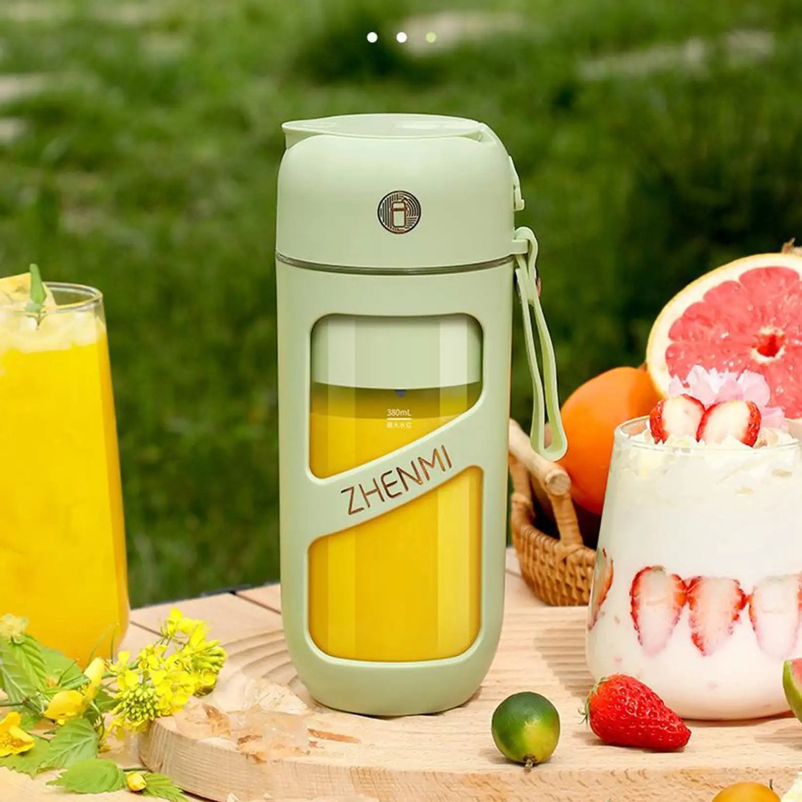 ZHENMI wireless electric vacuum juicer,Juice dispenser,Fresh squeezed