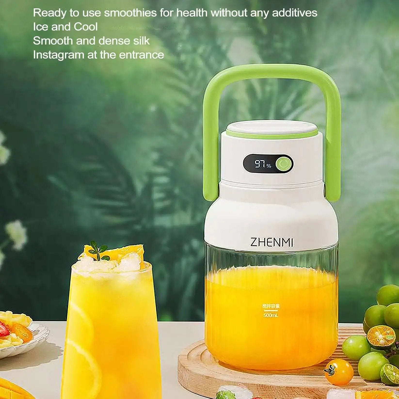 ZHENMI Portable Fresh Juice Bucket,Juice dispenser,Fresh juicer,cup