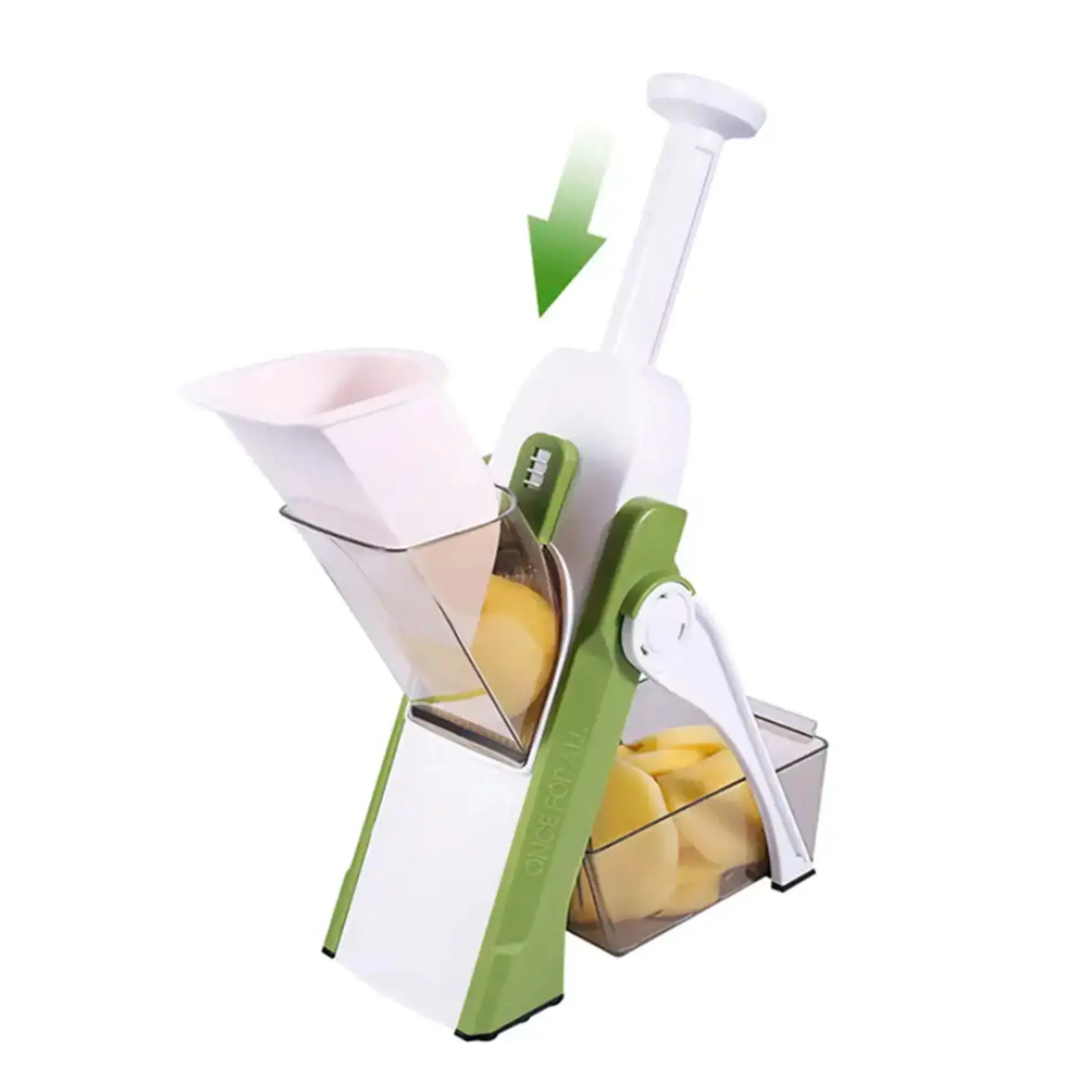 Multifunctional vegetable cutterFeatures

Reliable and strong plastic
Fast slicing without effort
Thanks to the unique spring system, the handle after pressing instantly rises up without requiring Kitchen ItemsahomeahomeMultifunctional vegetable cutter